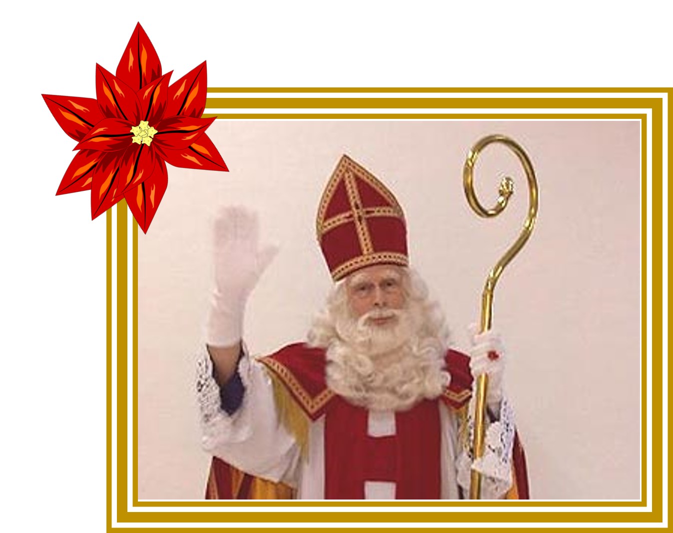 Christmas in the Netherlands features Sinterklaas, who holds a cane and wears a tall hat. | OrnamentShop.com