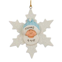 Baby Boy Snowflake Ornament
