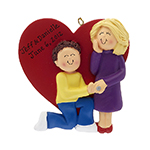 Engaged Couple Heart Ornament | OrnamentShop.com
