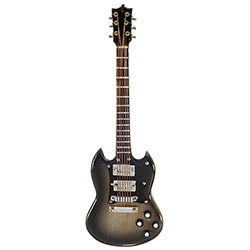 Black Gibson SG Electric Guitar Christmas Ornament | OrnamentShop.com