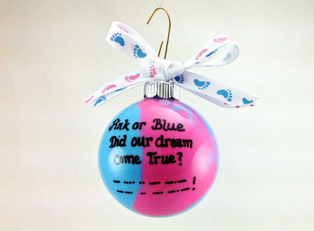 gender reveal ornament