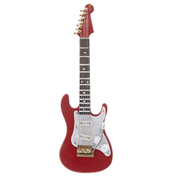 Red Fender Stratocaster Electric Guitar Ornament | OrnamentShop.com
