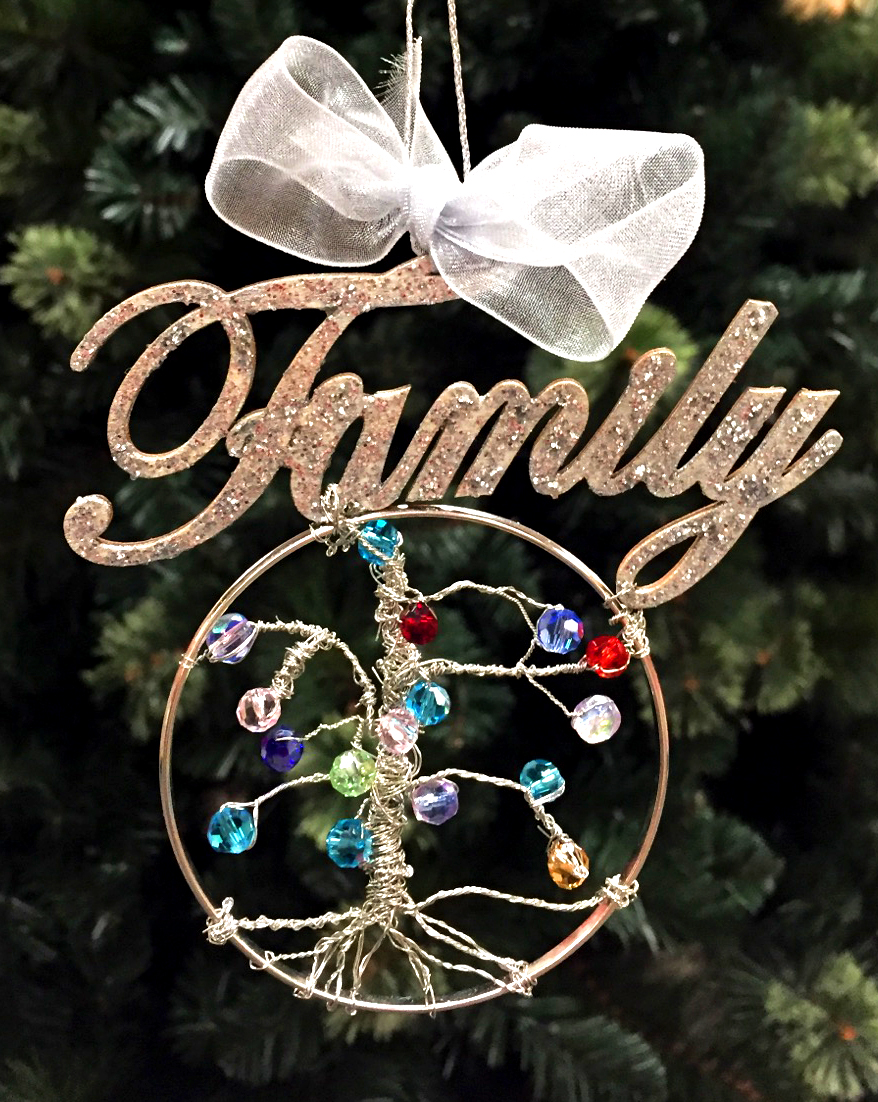 DIY Birthstone Family Tree Ornament - Christmas Crafts | Ornament Shop