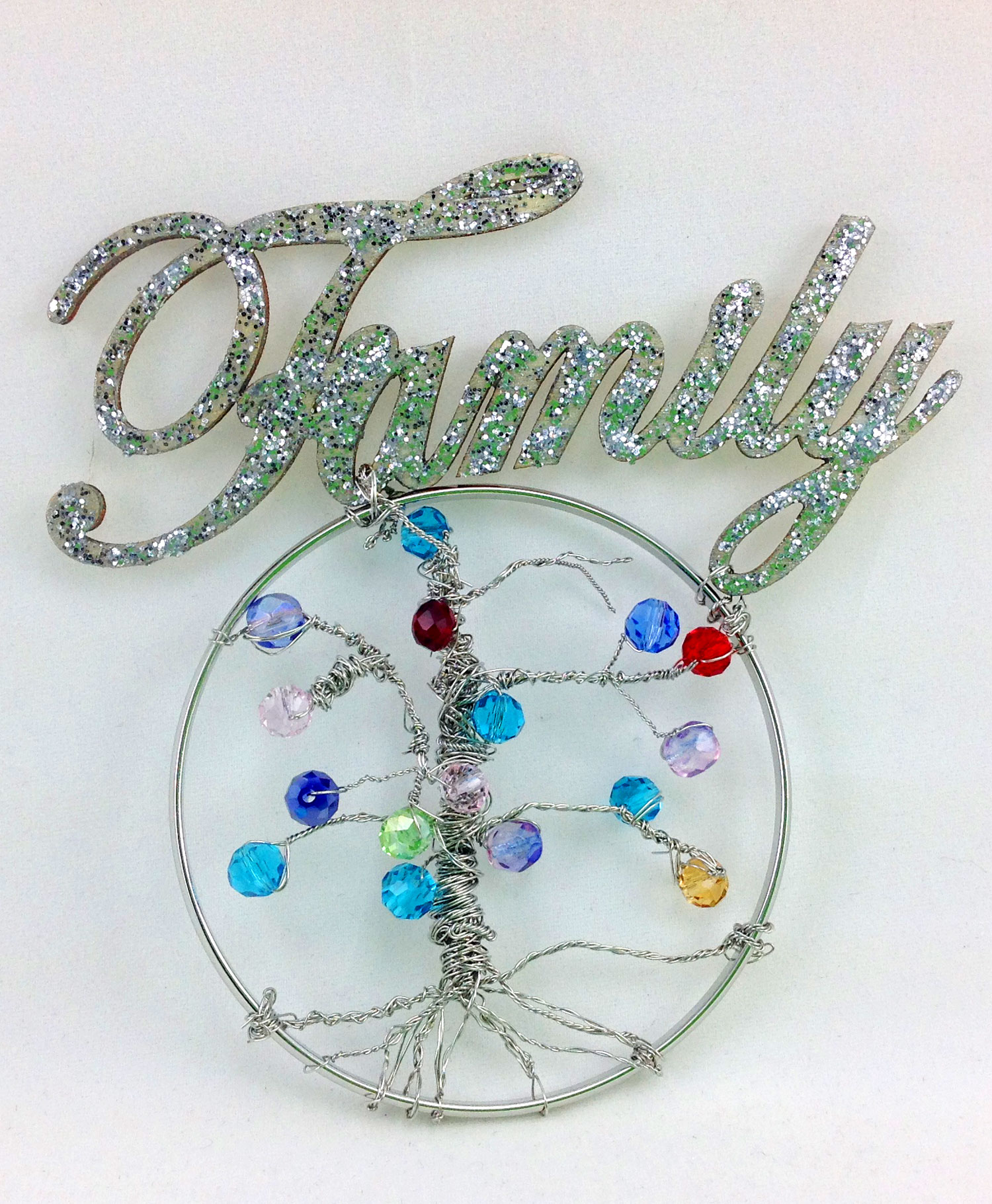 Finished Birthstone Family Tree Christmas Ornament | Ornament Shop