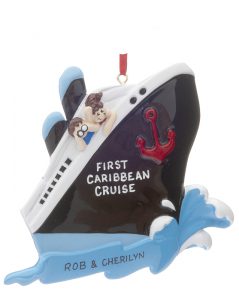 Couple On A Cruise Ship Christmas Ornament | OrnamentShop.com