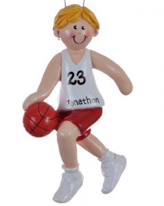 Basketball Player Boy Christmas Ornament | OrnamentShop.com