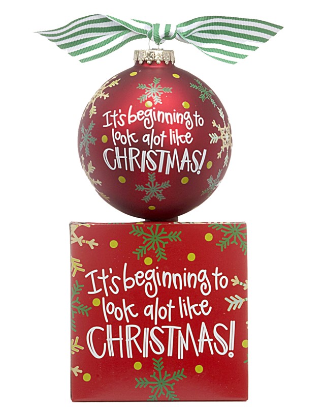 Christmas in July is a great time to Carol, so celebrate with this "It's Beginning to Look a Lot Like Christmas" ornament! | OrnamentShop.com