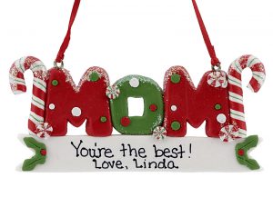 Mom Letters Christmas Ornament | OrnamentShop.com