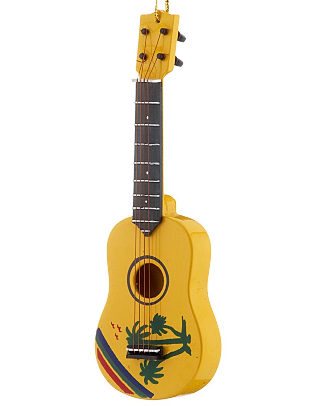 A personalized ukulele ornament is a fun beach symbol for a friend who's visited Hawaii. | OrnamentShop.com