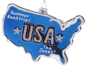 United States Of America Country Shape Christmas Ornament | OrnamentShop.com