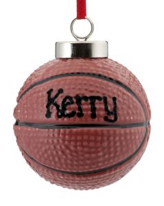 Ceramic Basketball Christmas Ornament | OrnamentShop.com