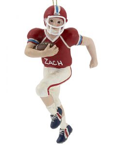 Sprinting Football Player Christmas Ornament | OrnamentShop.com