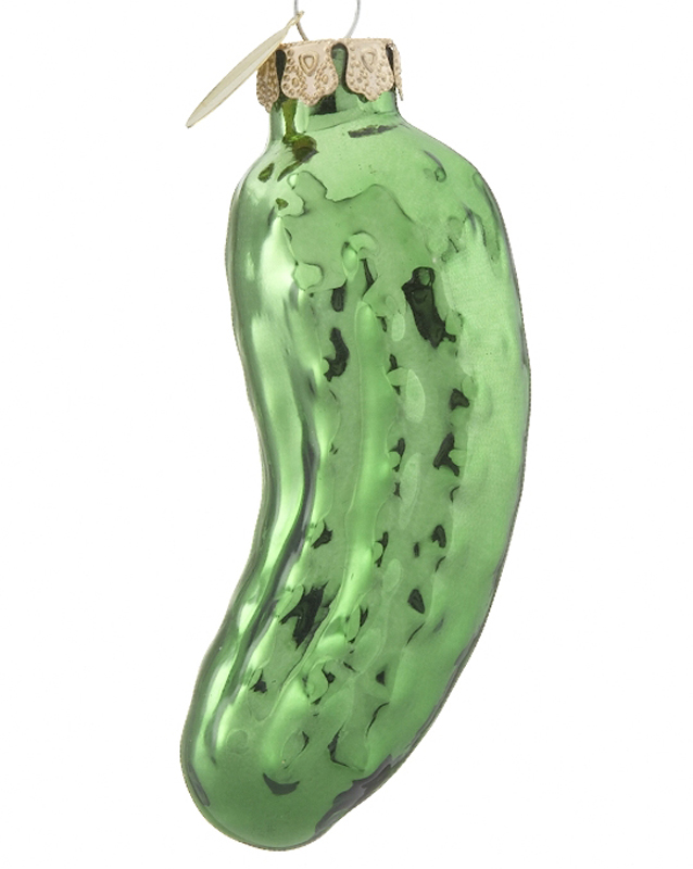 The Christmas pickle tradition involves a pickle ornament that you can personalize. | OrnamentShop.com