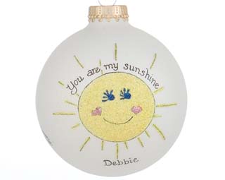 A sunshine ornament to represent your warm-weather memories. | Ornament Shop