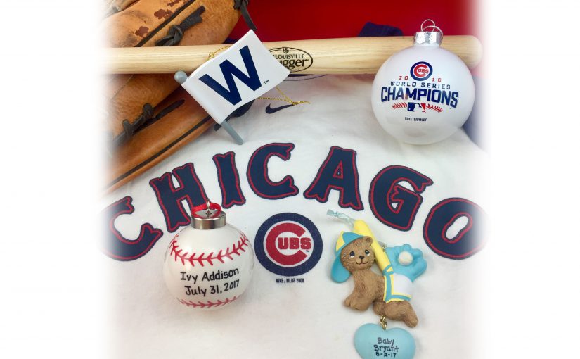 Baby's first Christmas ornaments to celebrate babies born following the Chicago Cubs 2016 World Series victory | OrnamentShop.com