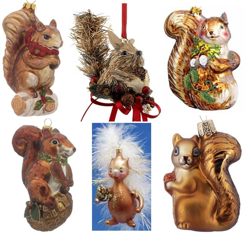 A variety of woodland animal ornaments. | OrnamentShop.com