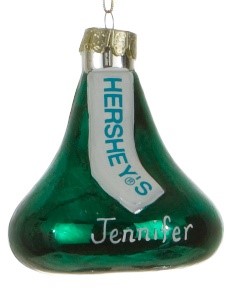 A Hershey Kiss ornament that can be personalized for names, dates and brief messages. | OrnamentShop.c