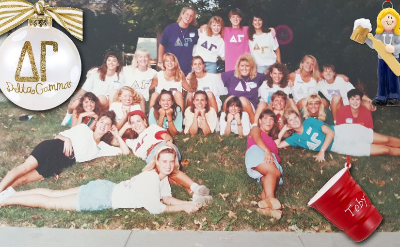 A sorority poses for a picture together. | OrnamentShop.com