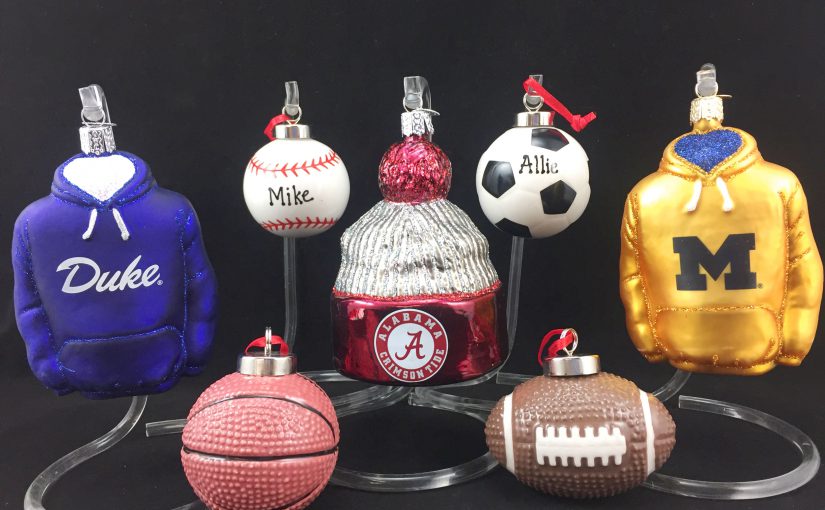 Sports ornaments for athletes including soccer, basketball, football, and baseball. | OrnamentShop.com