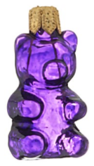 A purple gummy bear Christmas ornament. | OrnamentShop.com
