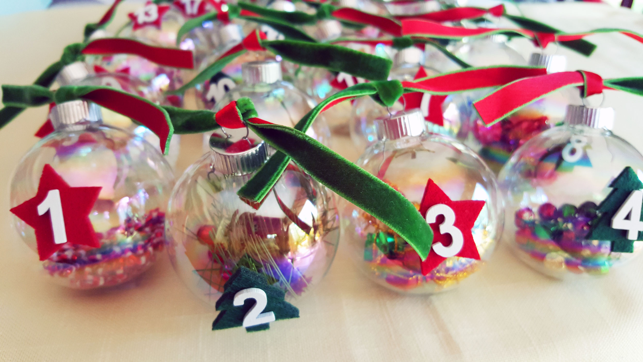 Advent Ornaments with fun unique objects in each one to count down until Christmas. | OrnamentShop.com