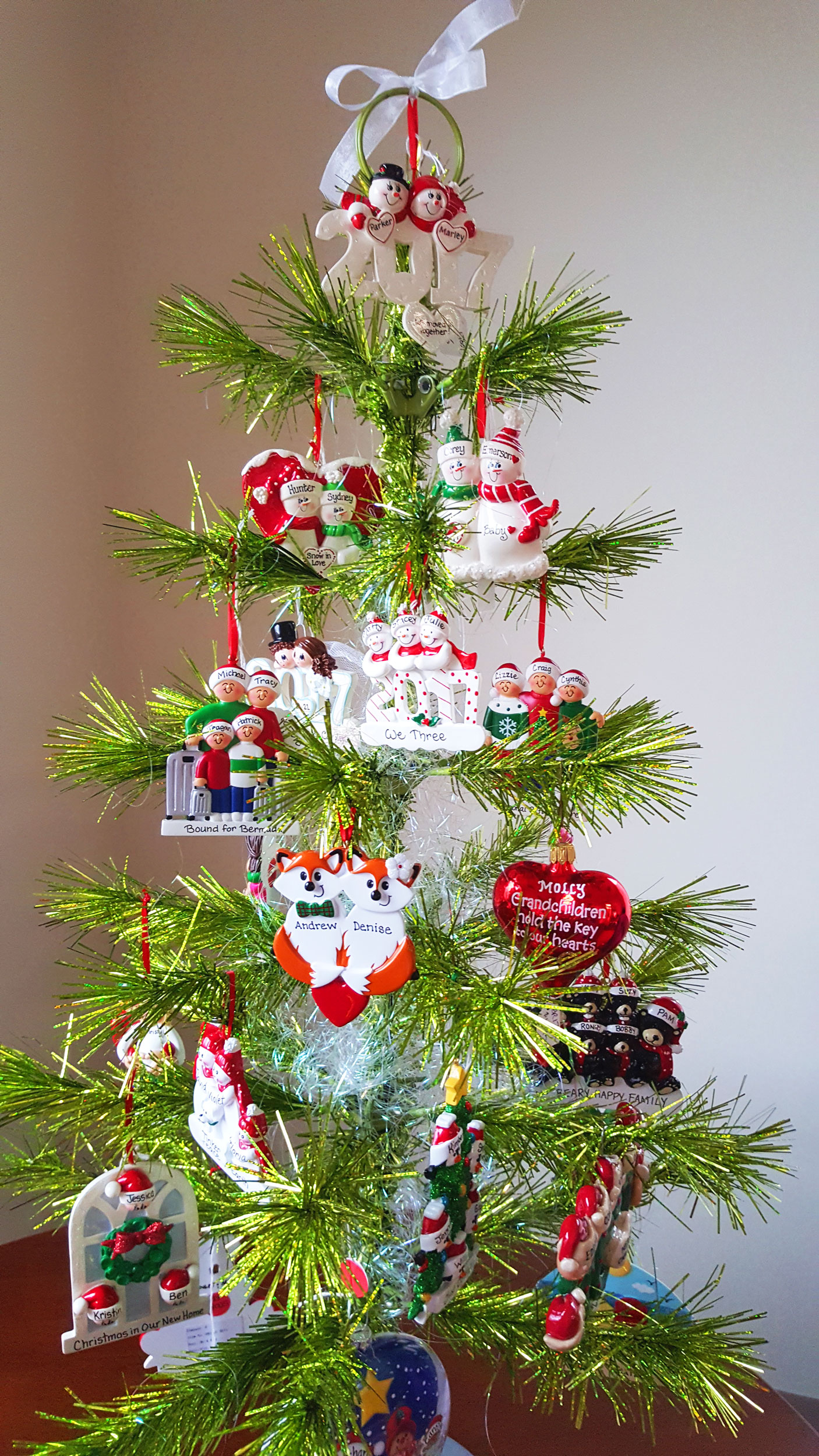 A collection of Personalized Family Ornaments for you to find the perfect ornament to represent your family this Christmas. | OrnamentShop.com