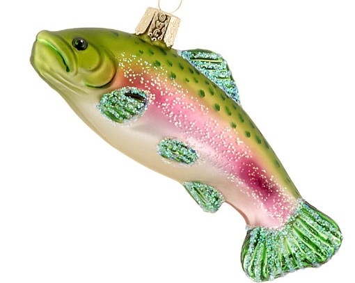 A fish ornament of a Rainbow Trout for sport fishing. | OrnamentShop.com