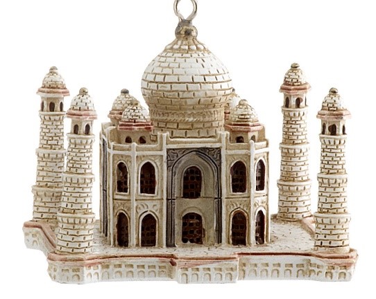 A miniature of the Taj Mahal to hang as a Christmas ornament. | OrnamentShop.com