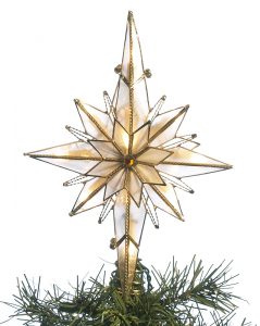 A bohemian star Christmas tree topper. | OrnamentShop.com