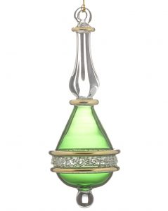 Teardrop shaped glass Christmas ornament. | OrnamentShop.com