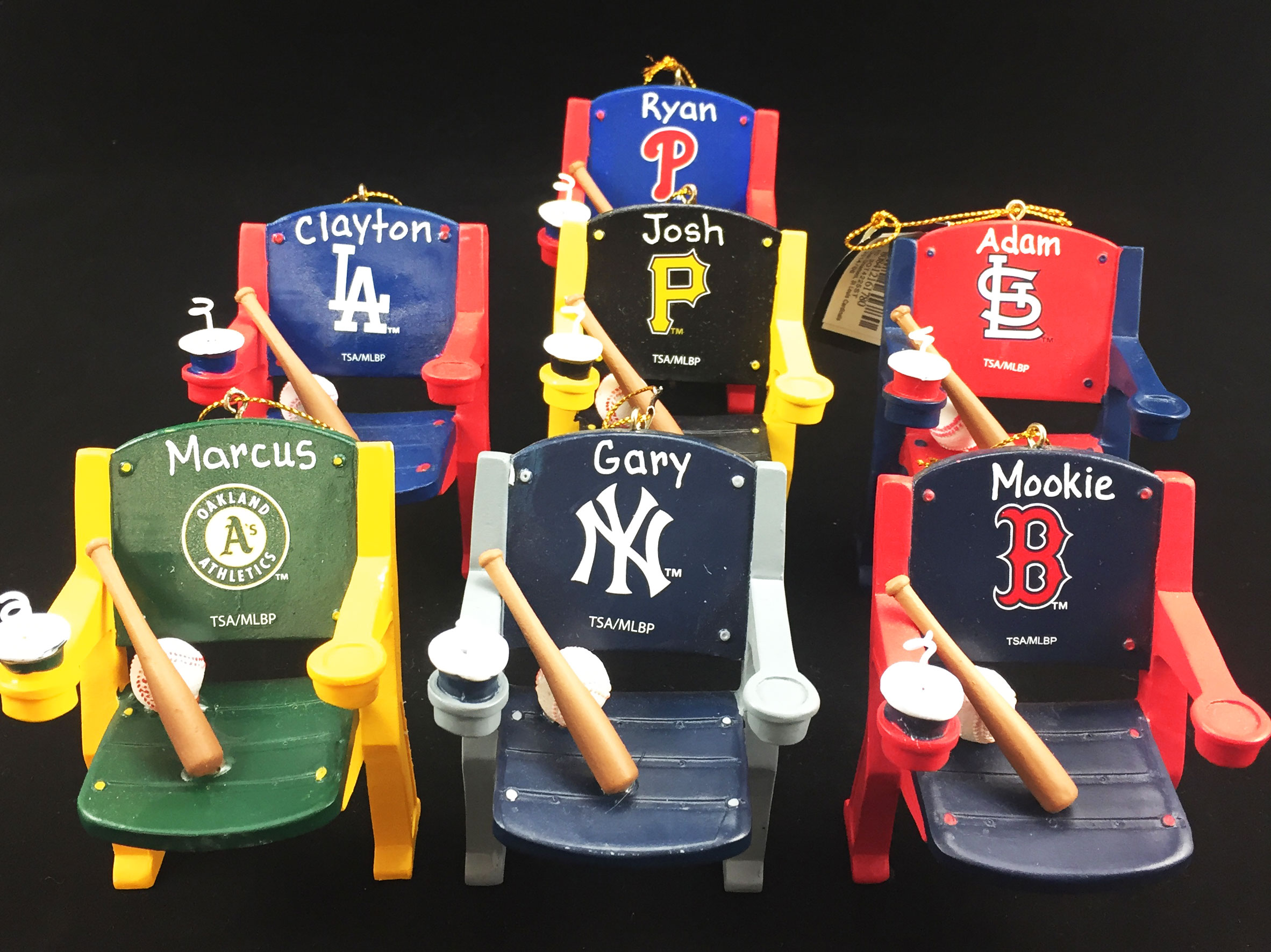 Ornaments of stadium chairs from all the best MLB teams in baseball. | OrnamentShop.com