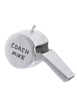 A whistle ornament to gift a coach for Christmas. | Ornament Shop