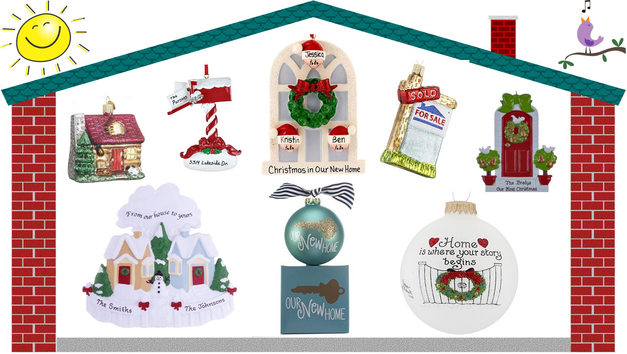 Variety of personalized home ornaments | OrnamentShop.com