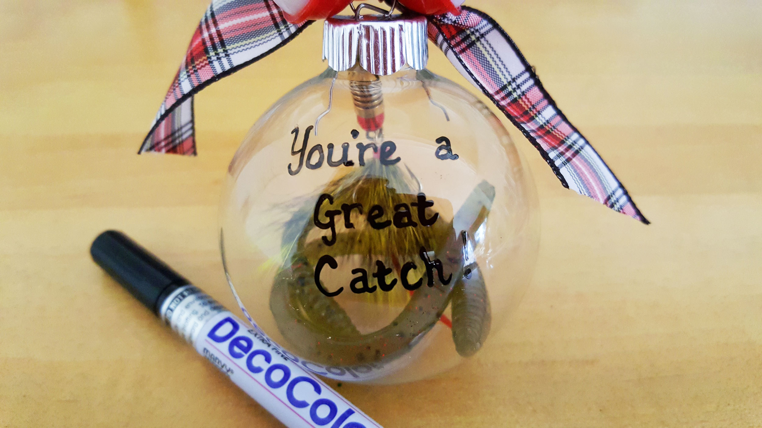 "You're a Great Catch" on Fishing Ornament | OrnamentShop.com