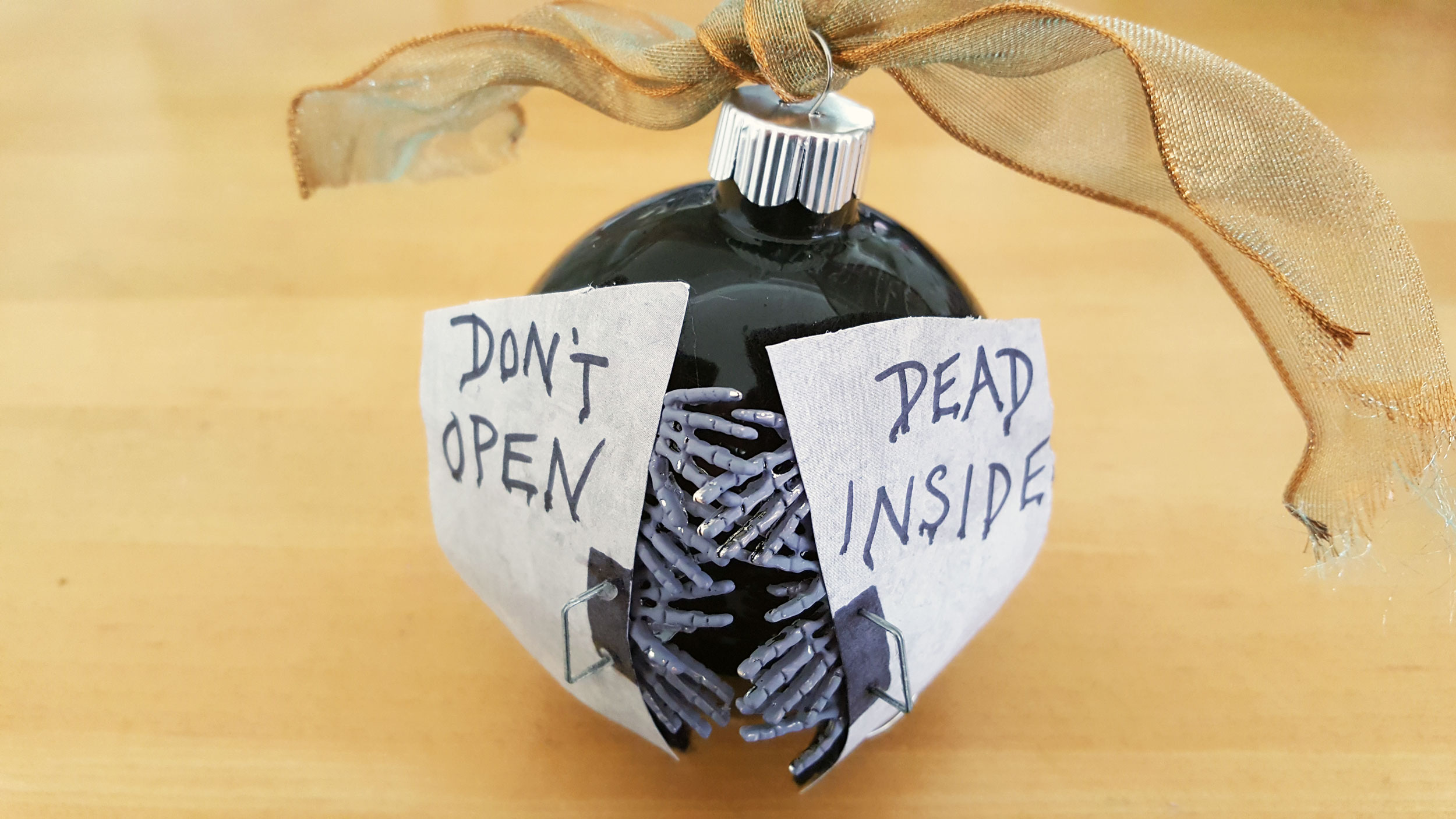 Completed Walking Dead Ornament on table. | OrnamentShop.com