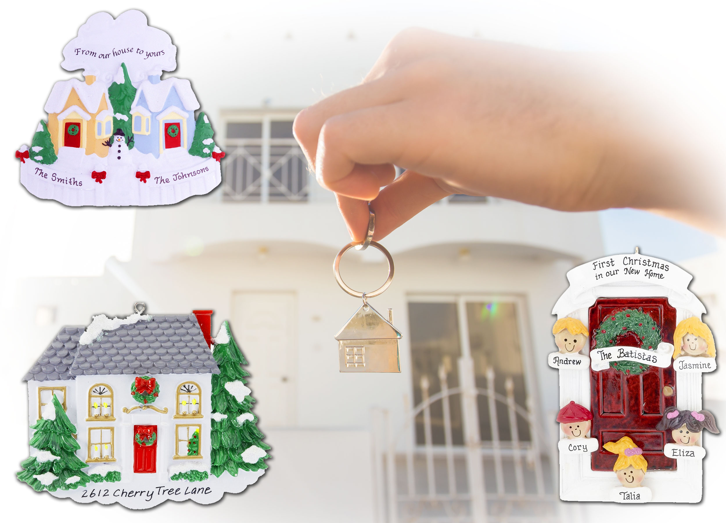 A new home is the perfect occasion to celebrate with a personalized ornament. | OrnamentShop.com