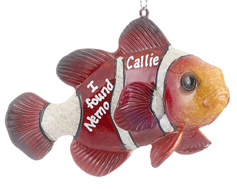 A clownfish Christmas ornament, perfect for celebrating a 2018 tropical vacation. | OrnamentShop.com