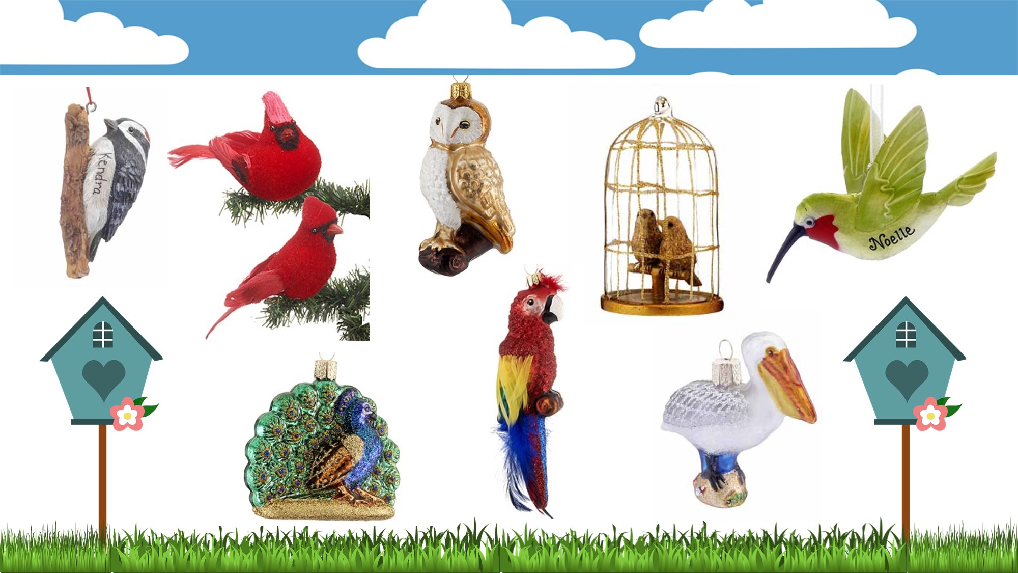 Various Bird Ornaments To Buy | OrnamentShop.com