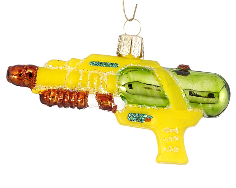 A colorful water gun ornament, perfect for 2018 Christmas gifts for kids who have fun in the summer. | OrnamentShop.com