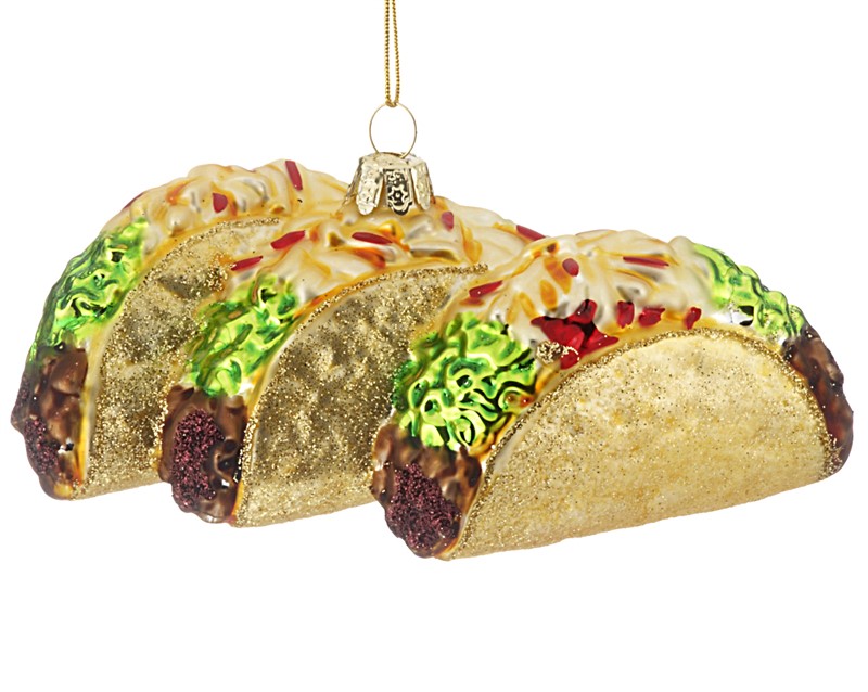 Taco ornaments made of glass with 2018 best Christmas ornaments. | OrnamentShop.com