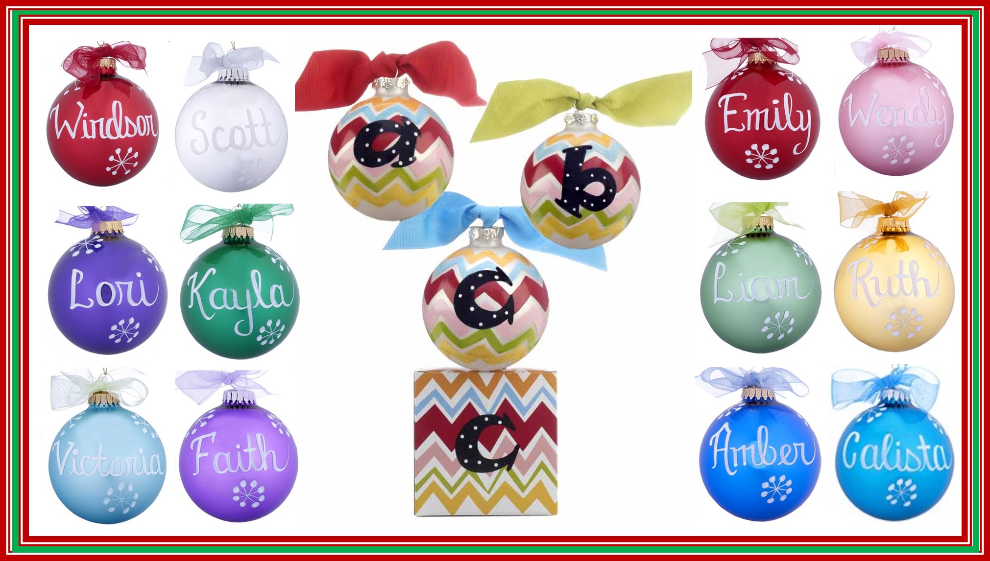 Initial Ornaments and Birthstone Ornaments. | OrnamentShop.com