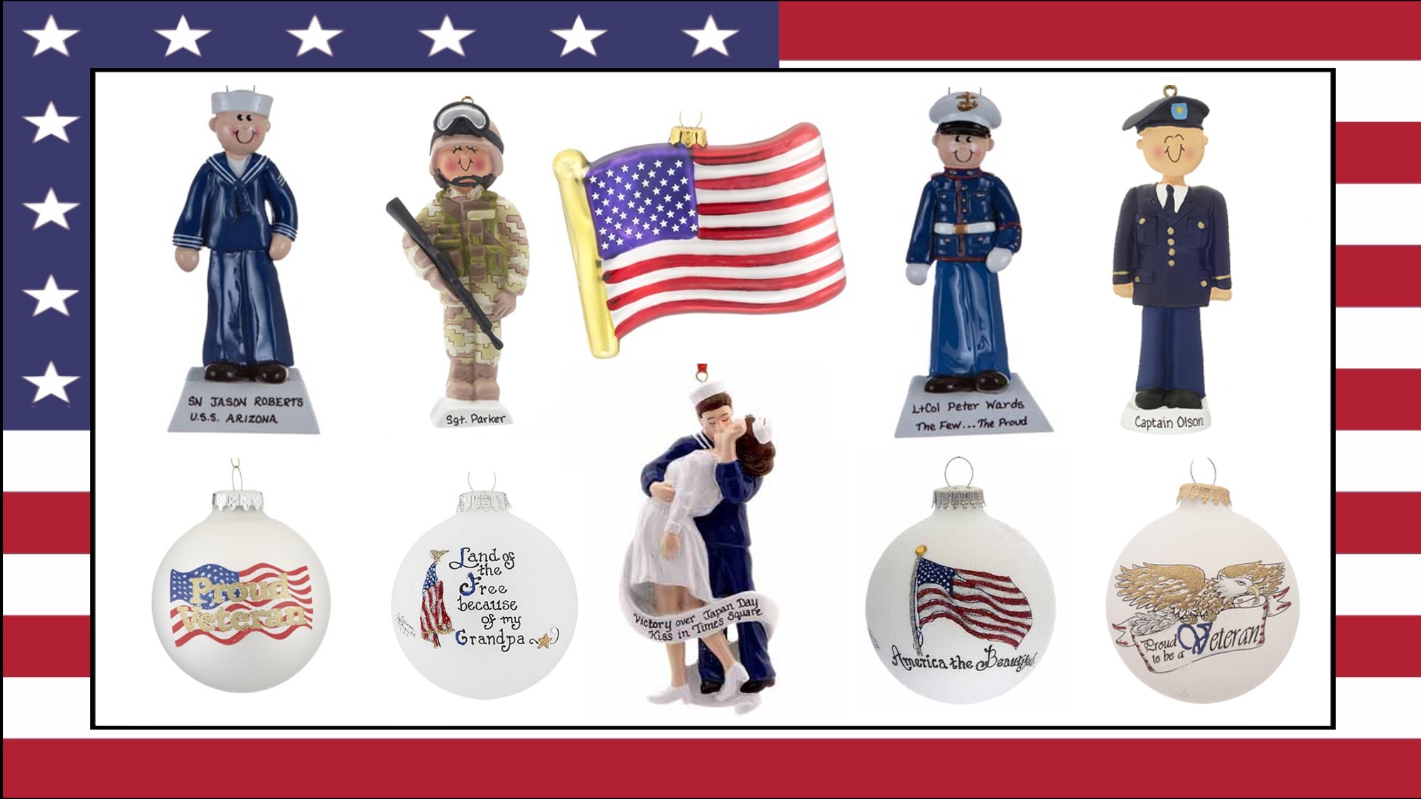 Patriotic and Military Ornaments at OrnamentShop.com | OrnamentShop.com