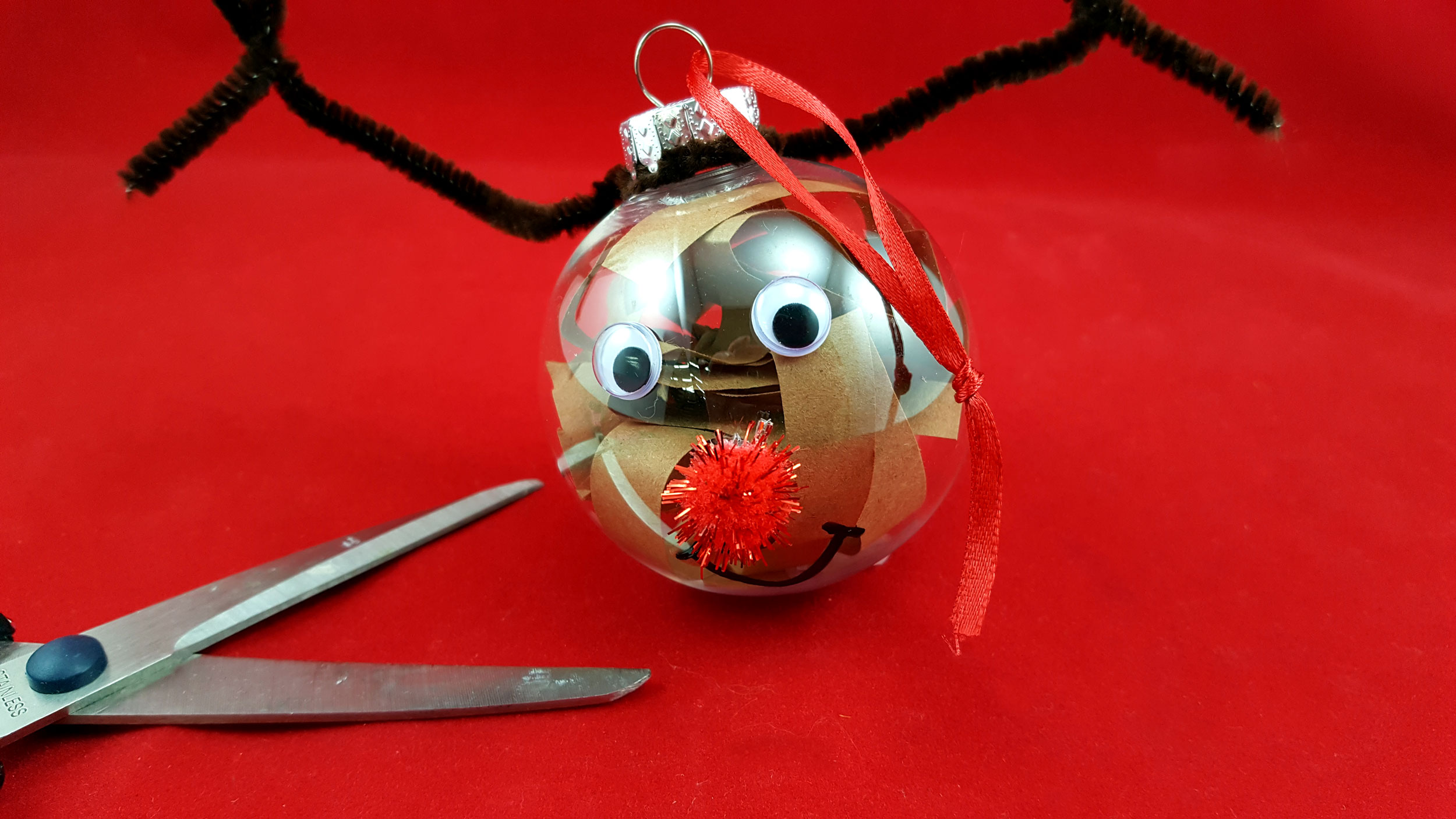 Reindeer ornament add ribbon for hanging. | OrnamentShop.com