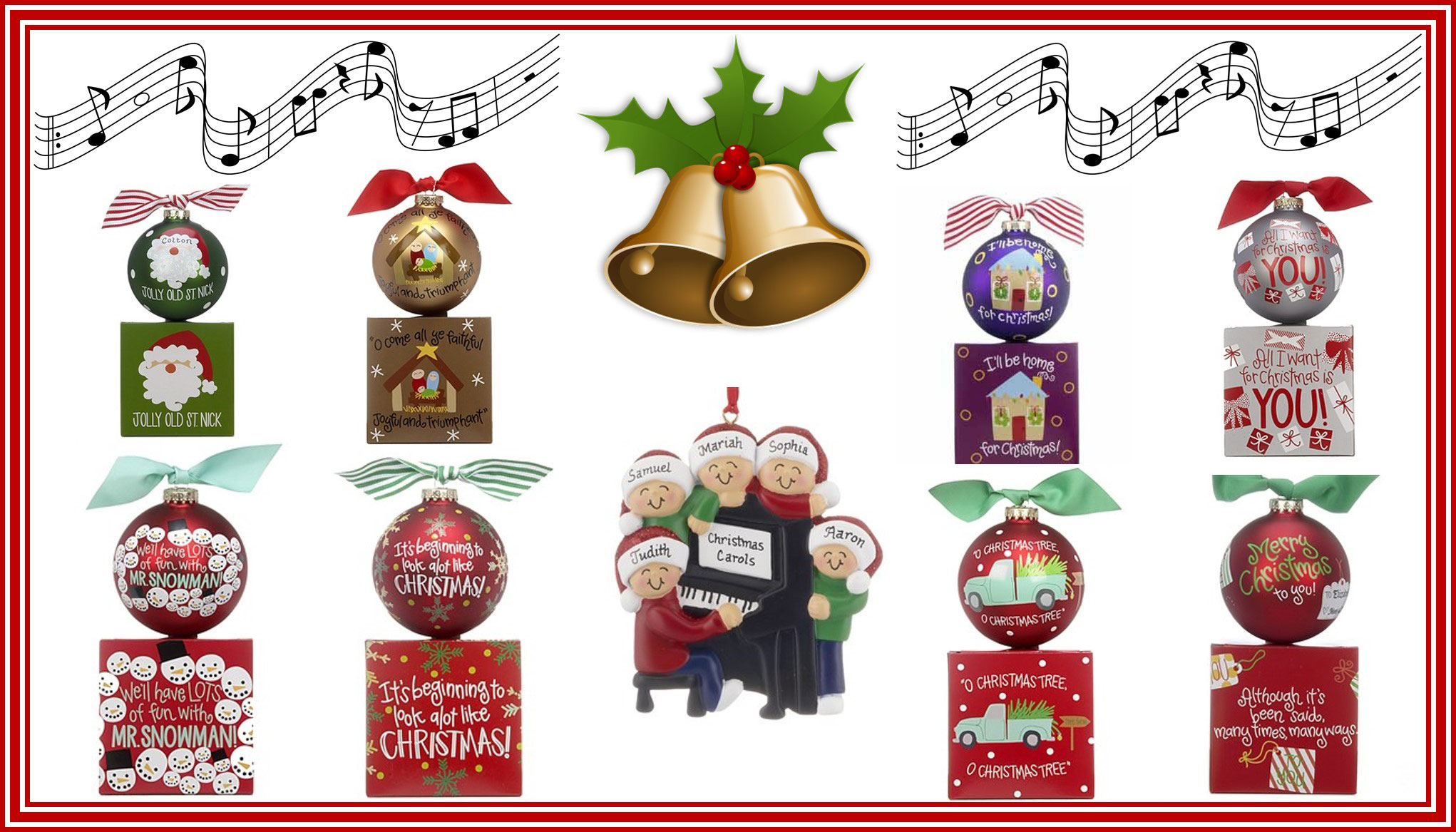 Personalized Christmas Carol Ornaments. | OrnamentShop.com