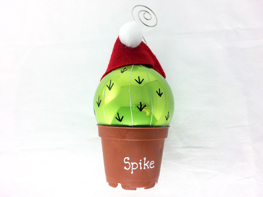 Completed Christmas Cactus Ornament | OrnamentShop.com