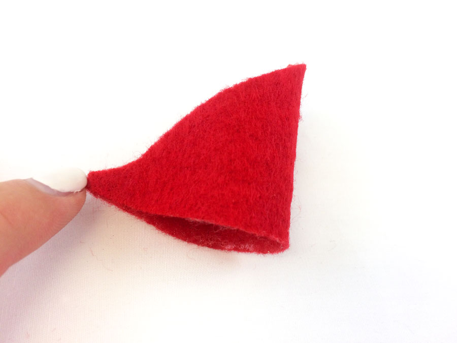 Fold red felt santa hat | OrnamentShop.com