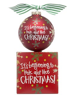 Christmas carol ornament: It's becoming to look a lot like Christmas, perfect as a prize for Christmas Trivia Games! | Ornament Shop